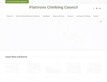 Tablet Screenshot of flatironsclimbing.org